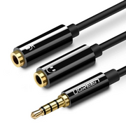 Ugreen 30620 audio kabel 0,15 m 3.5mm 2 x 3.5mm Crno
