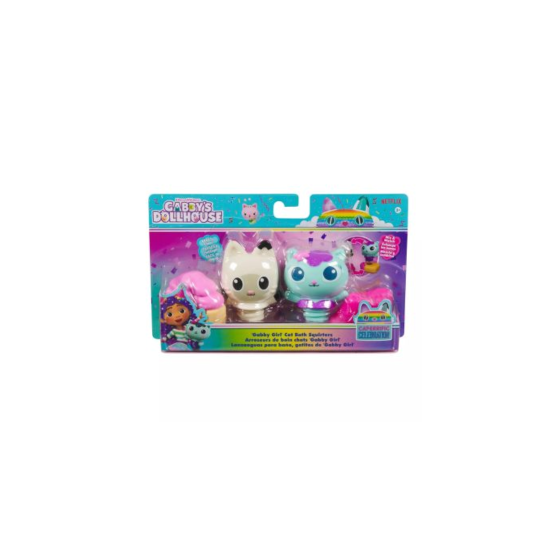 Gabby's Dollhouse Gabby Cat Bath Squirters Igračke koje špricaju vodu Višebojno