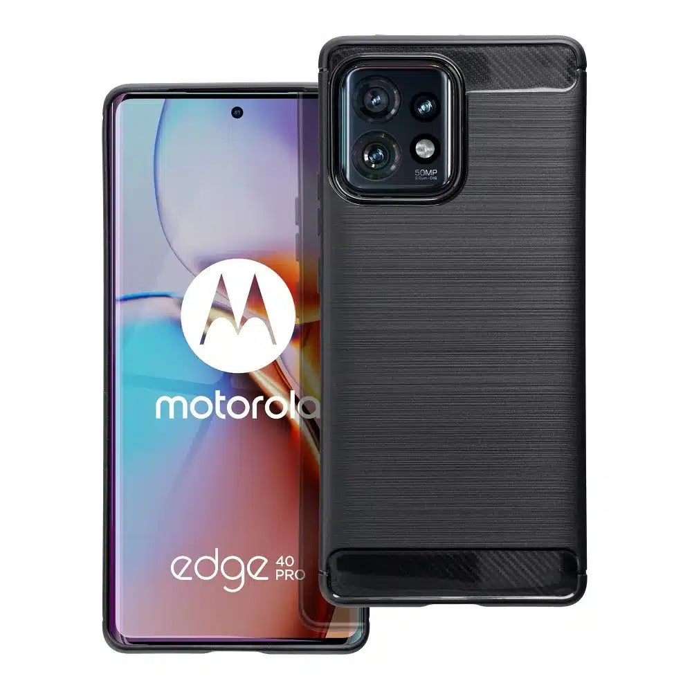 CARBON maska za MOTOROLA EDGE 40 PRO črna