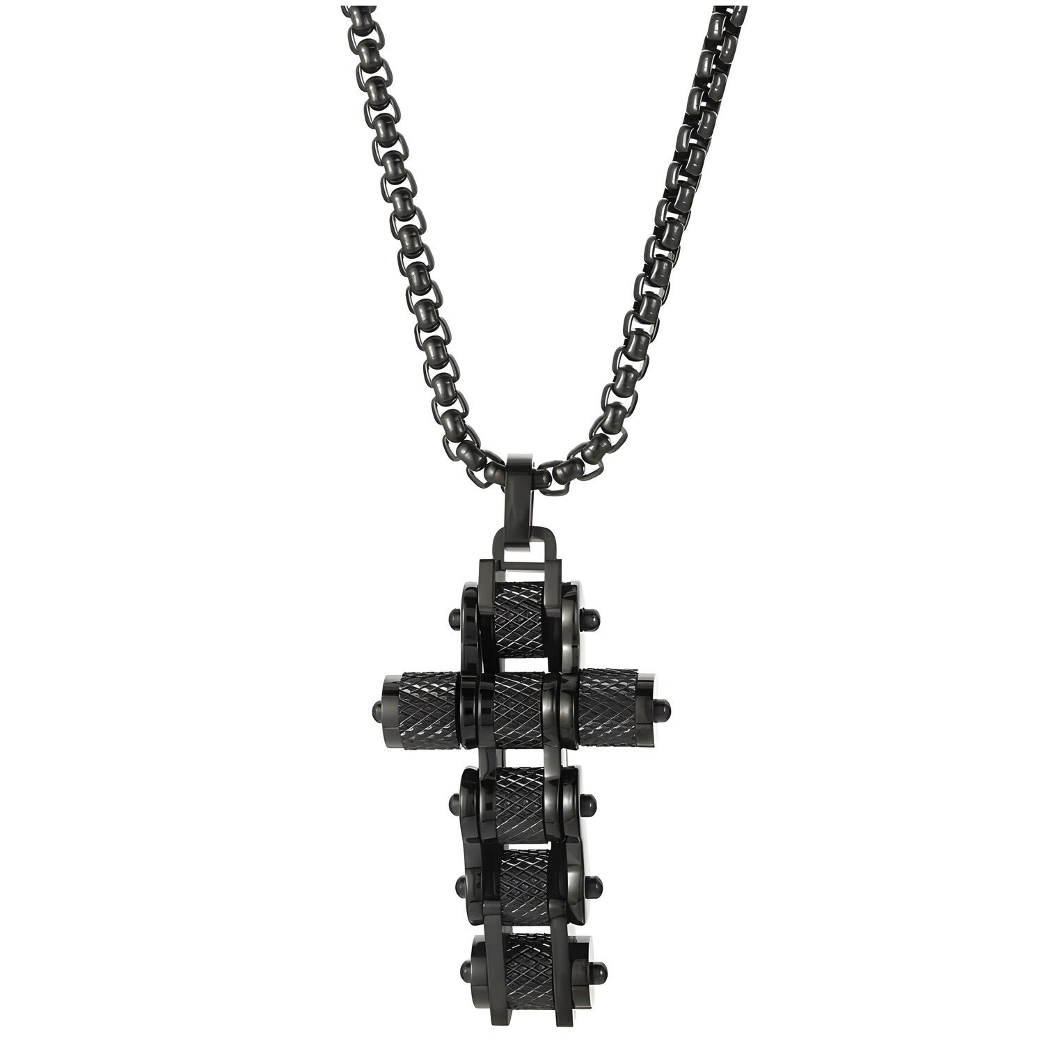Ogrlica Chain Cross - Crna KP29312