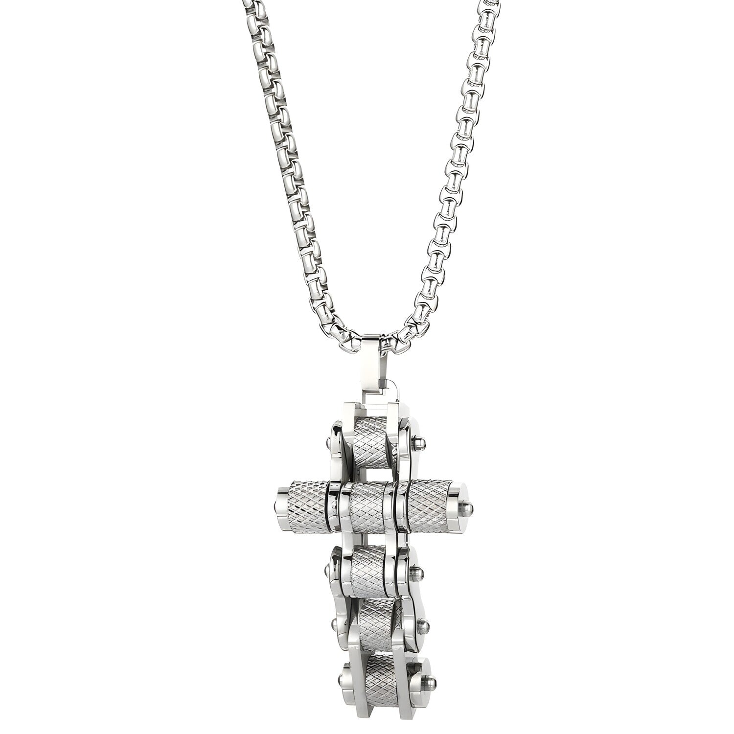 Ogrlica Chain Cross - Srebrna KP29314