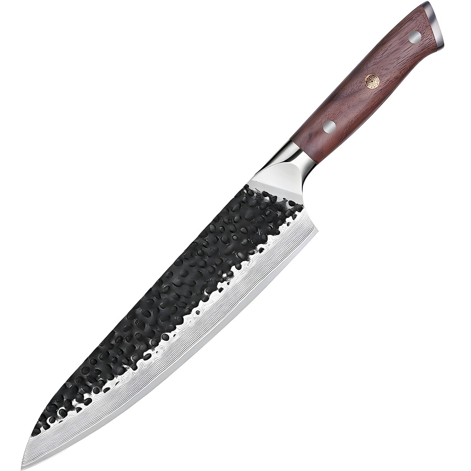 Damaskasti kuhinjski nož TE-37529 - Chef / Smeđa KP37529