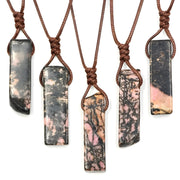 Ogrlica Colorful Stone - Smeđa / Crna KP28564