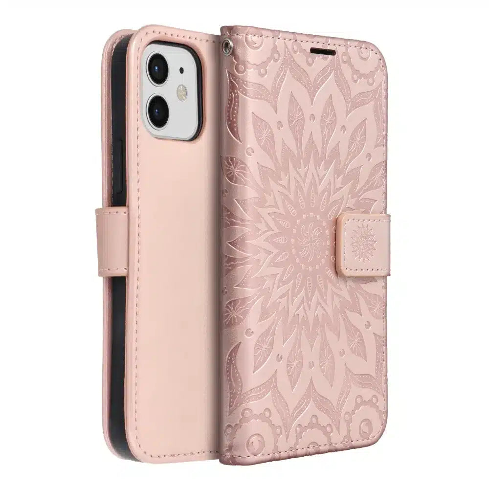 MEZZO Book etui za iPhone 12/12 Pro mandala rose gold