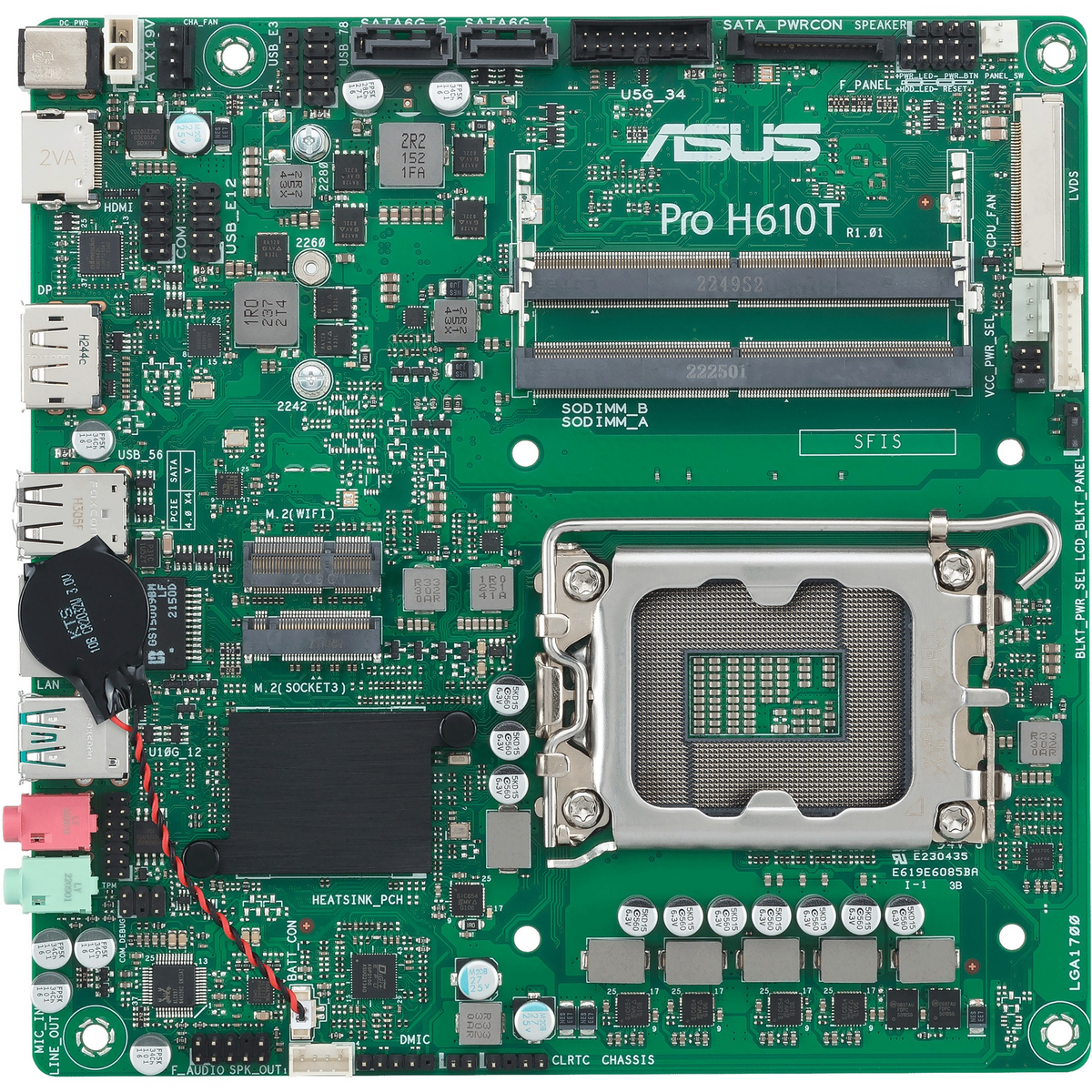 ASUS PRO H610T-CSM Intel H610 LGA 1700 Mini ITX