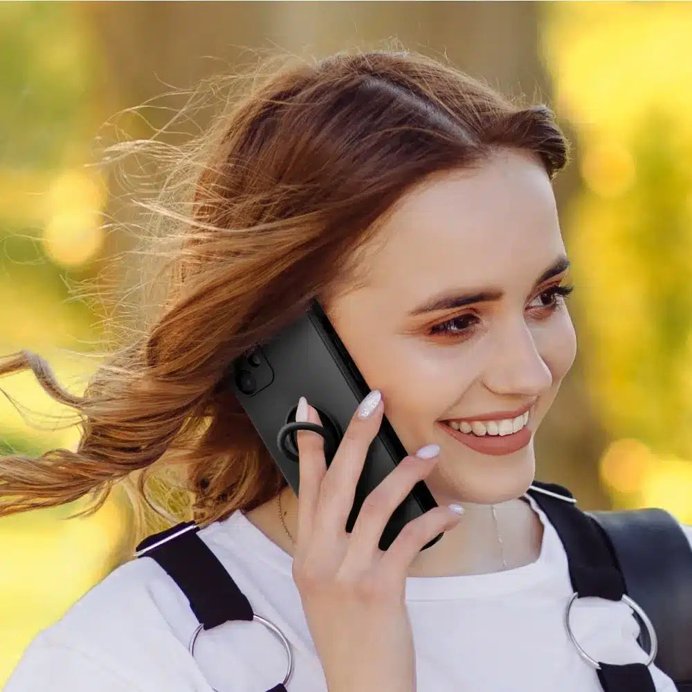 SILIKONSKA RING maska za XIAOMI Redmi NOTE 12 5G črna