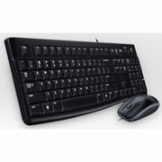 Logitech Desktop MK120 tipkovnica Miš priložen USB QWERTZ Njemački Crno