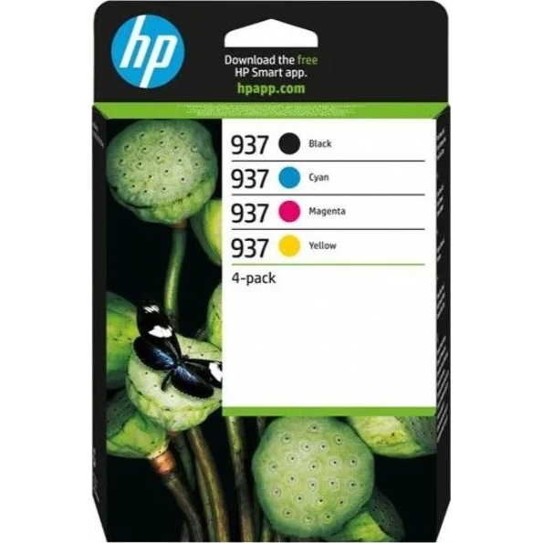 HP 937 4-Pack CMYK(4) Original Ink Cartridge spremnik s tintom 4 kom Standardni prinos Crno, Plavo, Magenta, Žuto