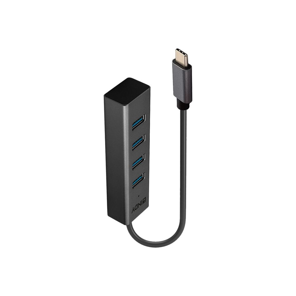 Lindy 43325 sučelje čvorišta USB 3.2 Gen 1 (3.1 Gen 1) Type-C 5000 Mbit/s Sivo