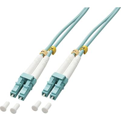 Lindy 46370 optički kabel 1 m LC OM3 Tirkizno