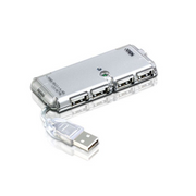 ATEN UH275Z-AT-G sučelje čvorišta USB 2.0 480 Mbit/s Srebro