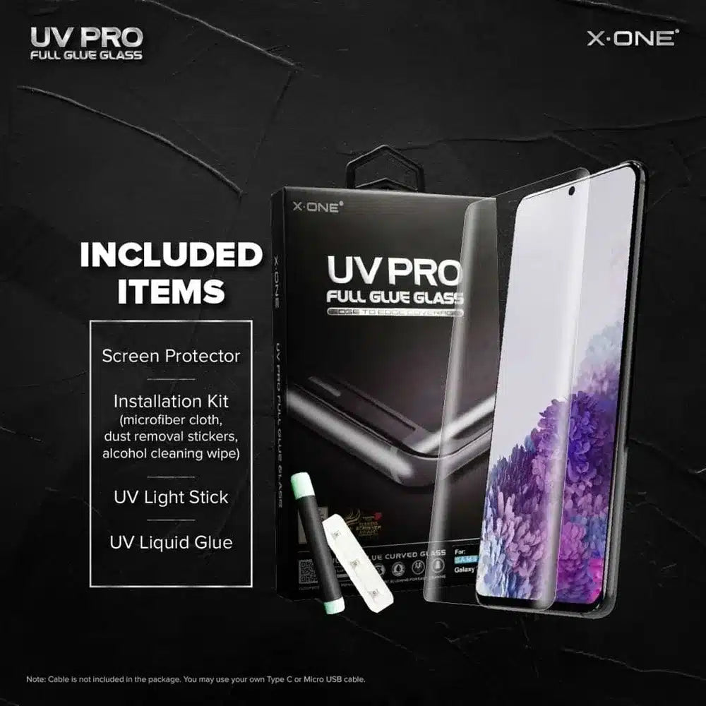 X-ONE UV PRO kaljeno steklo - za Samsung Galaxy S23 Ultra (case friendly) - deluje s čitalcem