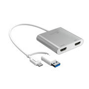 j5create JCA365 USB grafički prilagodnik 3840 x 2160 pikseli Srebro
