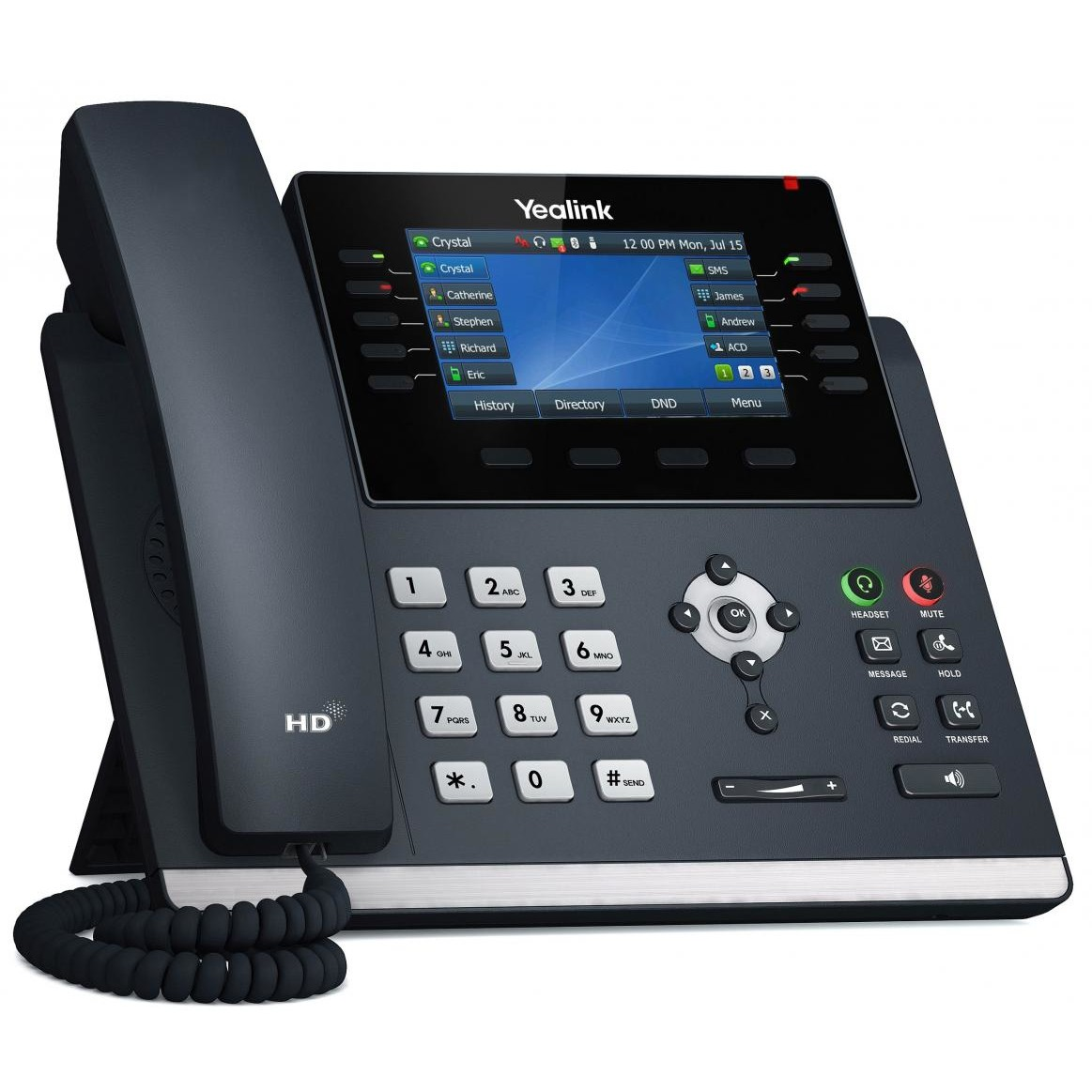 Yealink SIP-T46U IP telefon Sivo LCD Wi-Fi