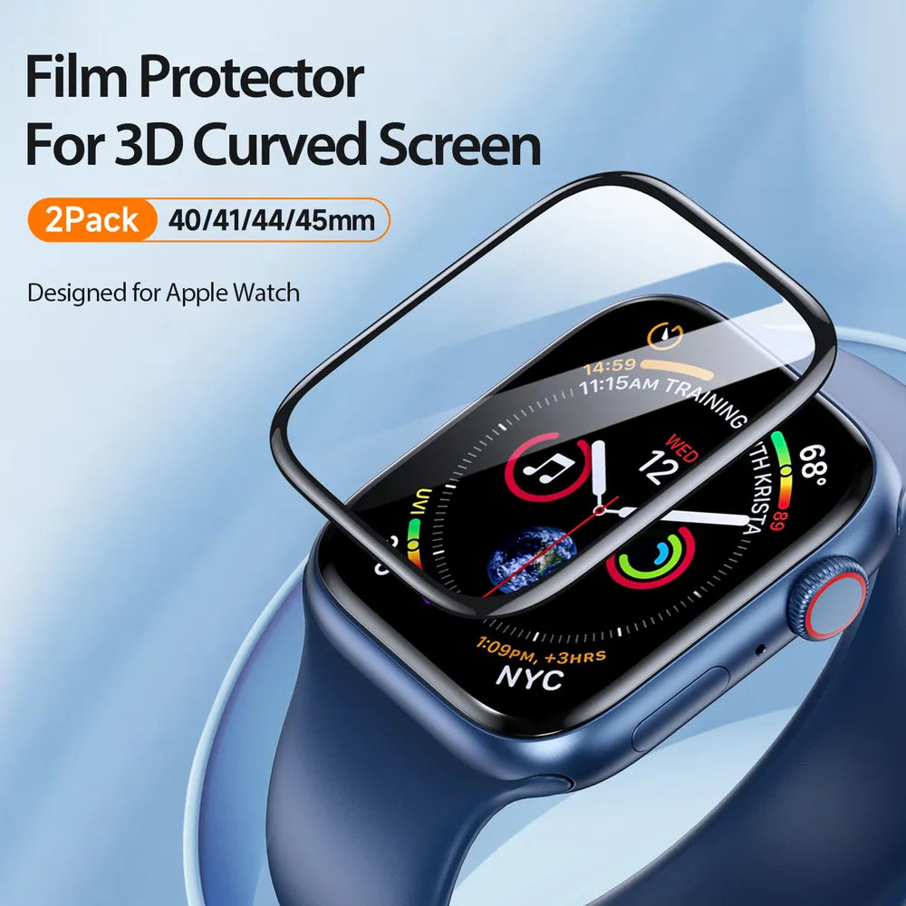 DUX DUCIS PMMA zaščitna folija z okvirjem (2 kosa) za Apple Watch 10 46 mm, črna