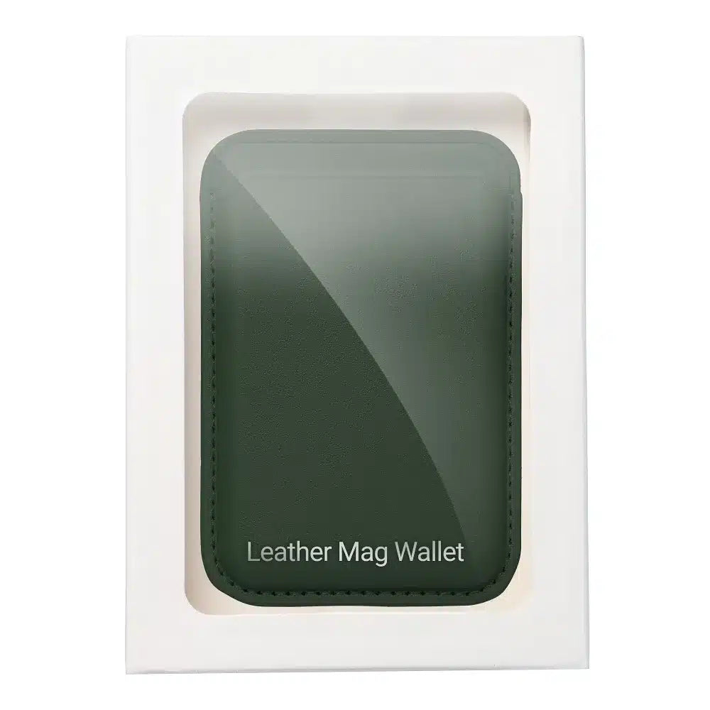 Usnjena magnetna denarnica Mag Wallet temno zelene barve