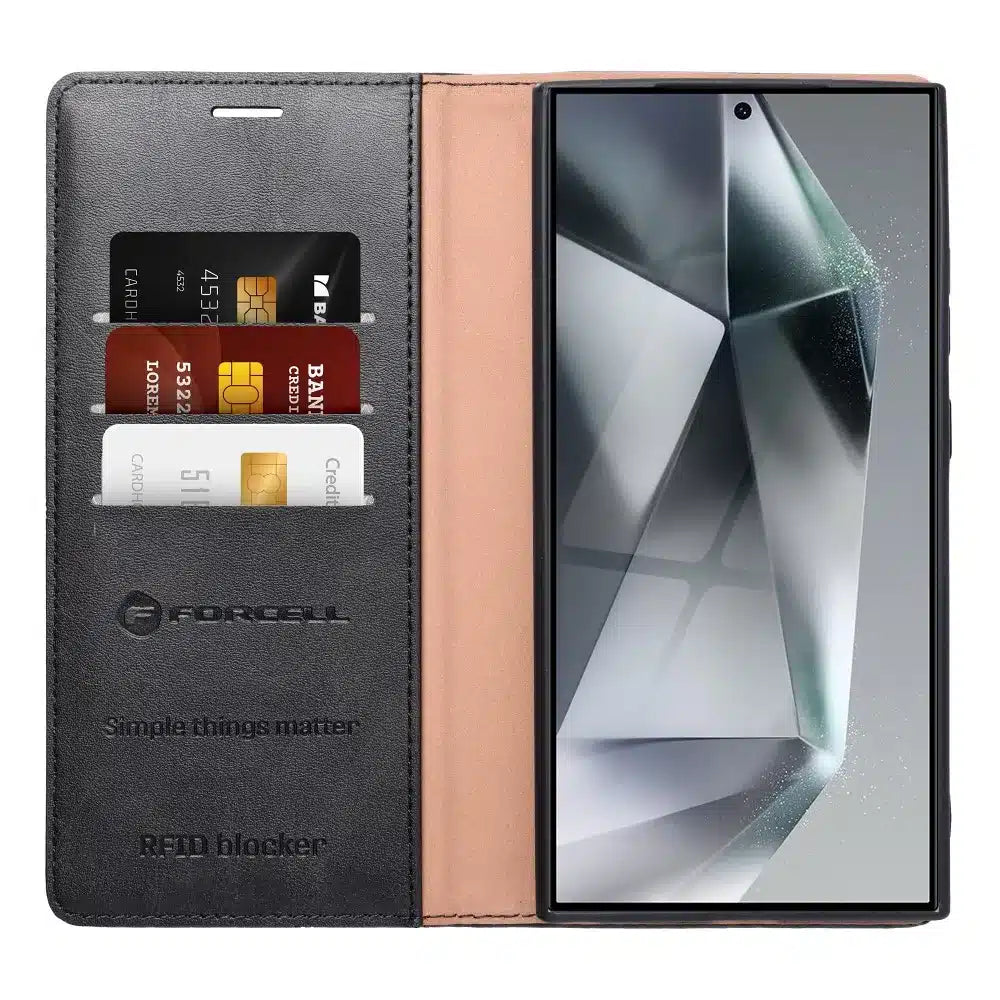FORCELL F-PROTECT RFID Blocker preklopni ovitek za SAMSUNG GALAXY A35 črn