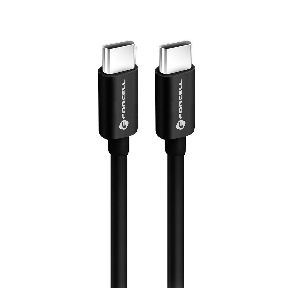 USB C na USB C kabel Forcell F-Energy QC4.0 PD 3A 60W 25 cm crni