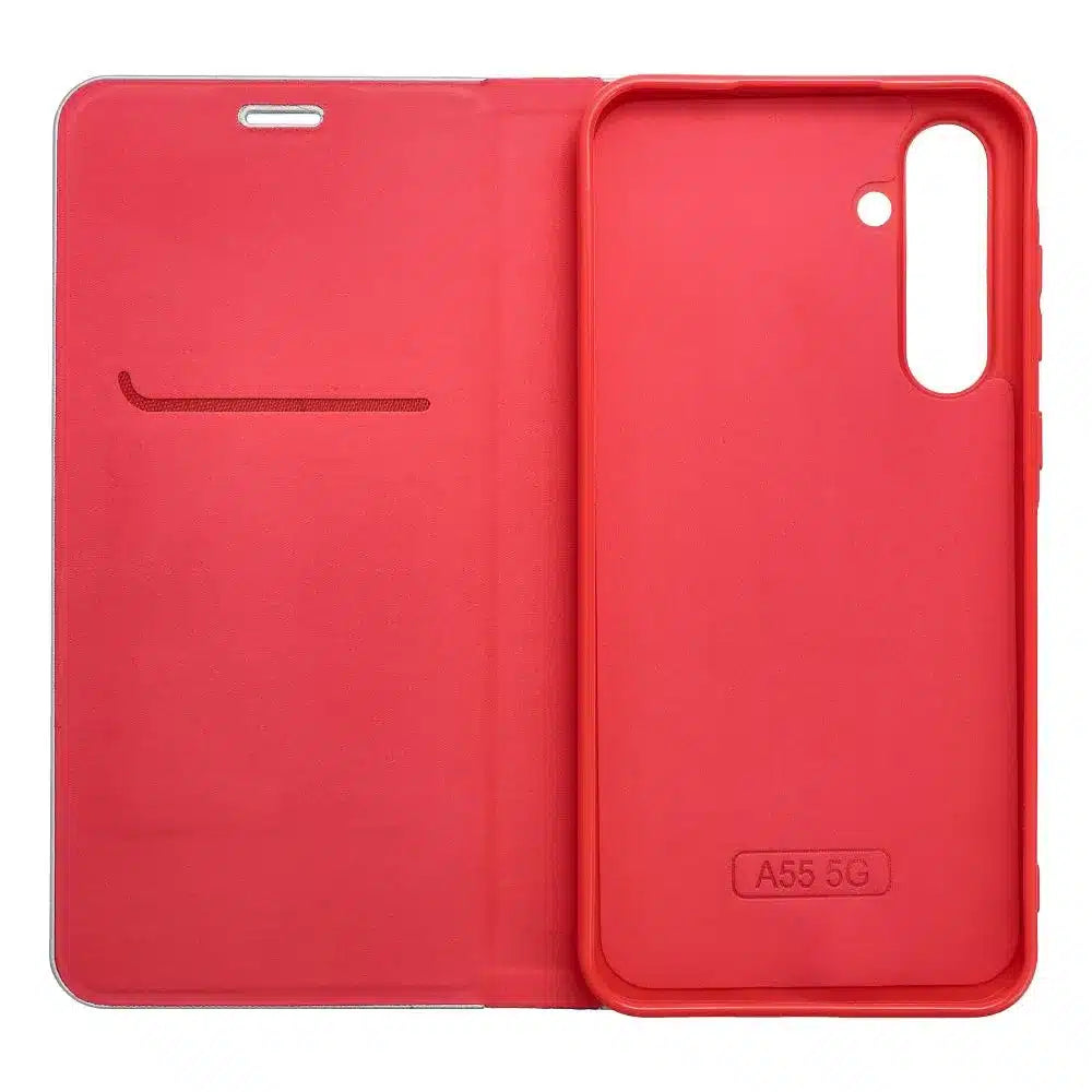 LUNA Book Carbon ovitek za SAMSUNG GALAXY A35 5G rdeč
