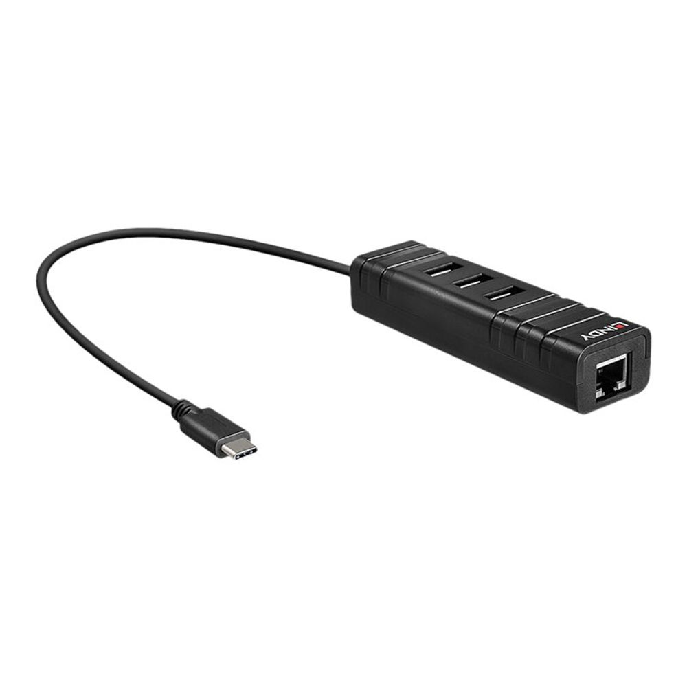 Lindy 43249 sučelje čvorišta USB 3.2 Gen 1 (3.1 Gen 1) Type-C 5000 Mbit/s Crno