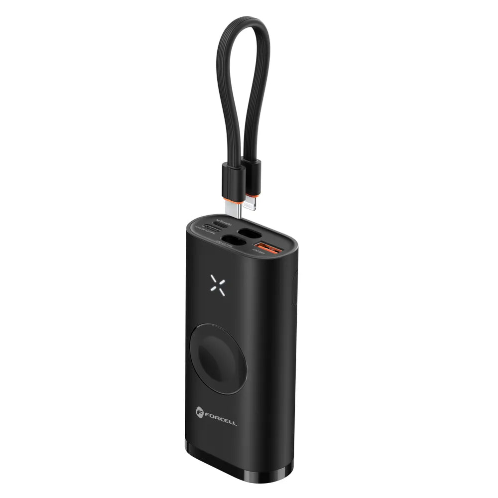 FORCELL Powerbank F-Energy F10k1 10.000 mAh, združljiv z Apple Watch, črn