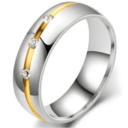 Damski Prsten LO-17391 - Srebrna / Zlatna / 59mm KP17391