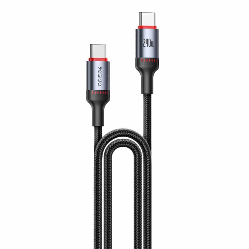 USB-C na USB-C kabel Yesido CA185 240 W 120 cm crni