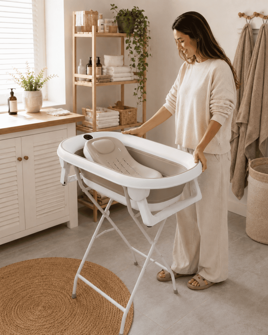 CARRELLO sklopiva kada SENSO sa termometrom, umetkom i stalkom