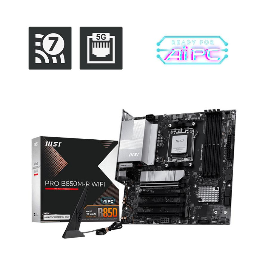 MSI PRO B850M-P WIFI AMD B850 Utor AM5 Mikro ATX
