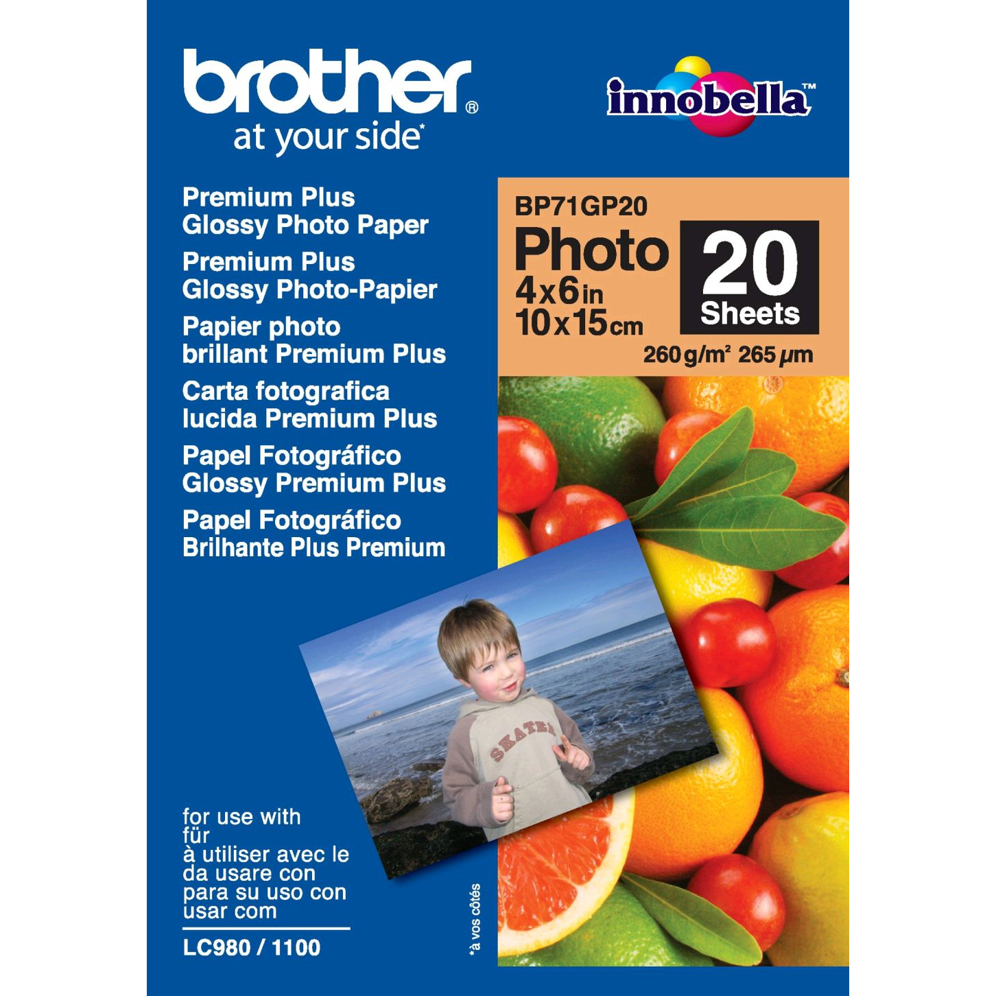Brother BP-71GP20 foto papir Bijelo