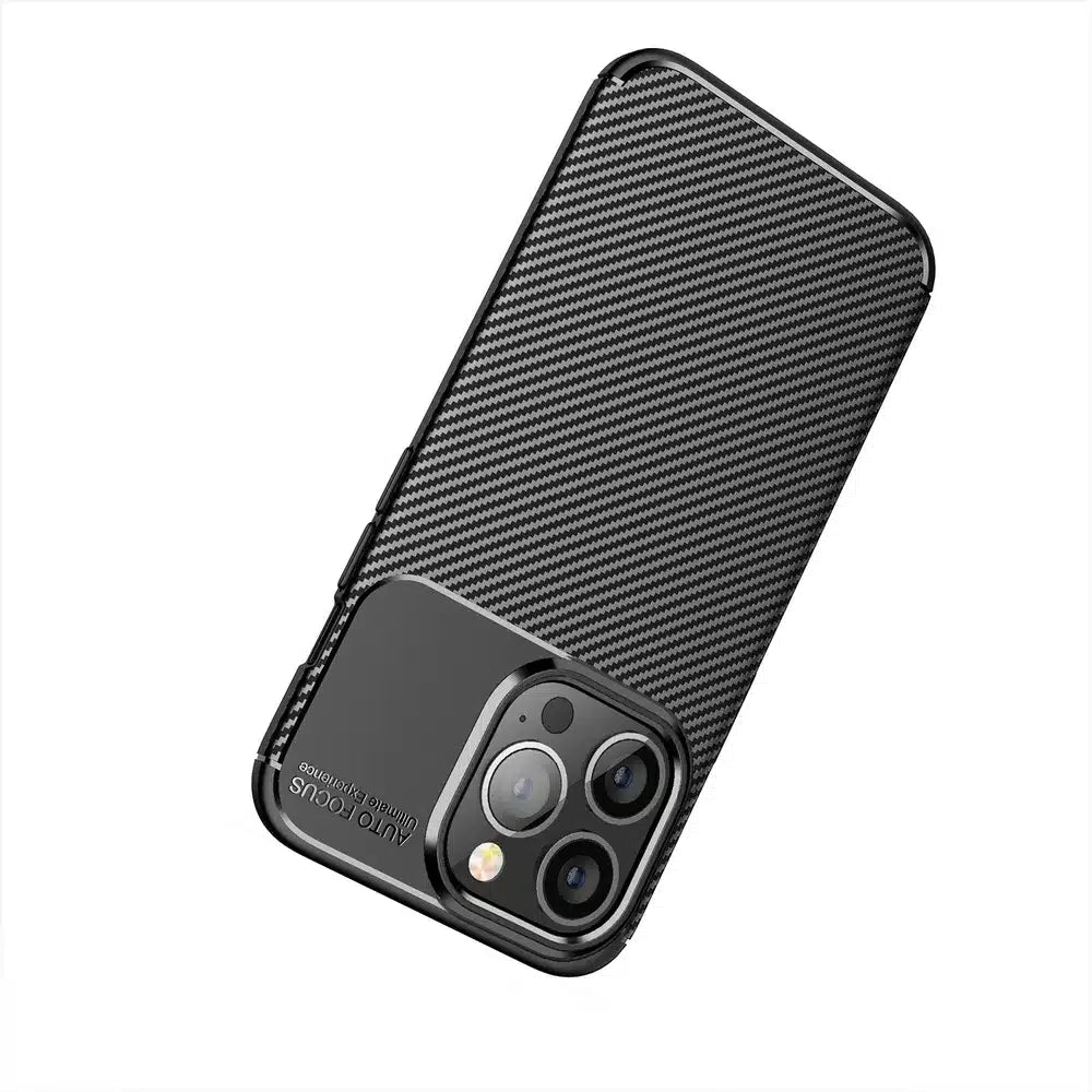 CARBON PREMIUM ovitek za iPhone 13 Pro črn