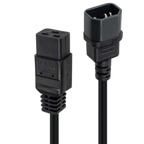 Lindy 30492 strujni kabel Crno 3 m IEC C14 IEC C19