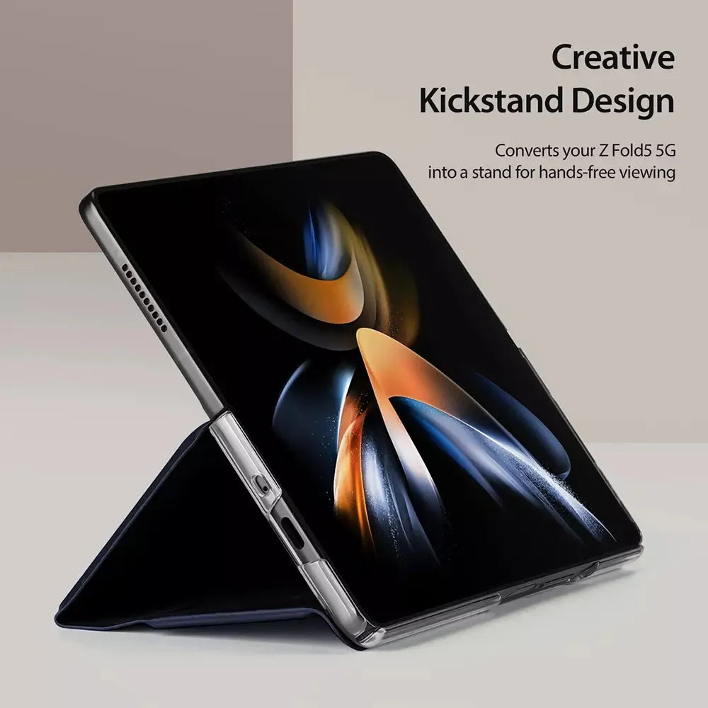 DUX DUCIS Bril – usnjena maska za Samsung Galaxy Z Fold5 5G modra