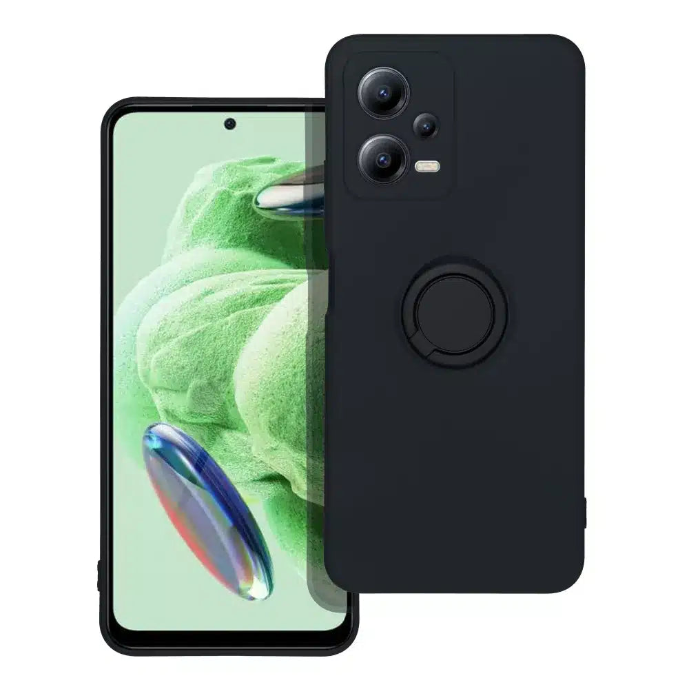 SILIKONSKA RING maska za XIAOMI Redmi NOTE 12 5G črna