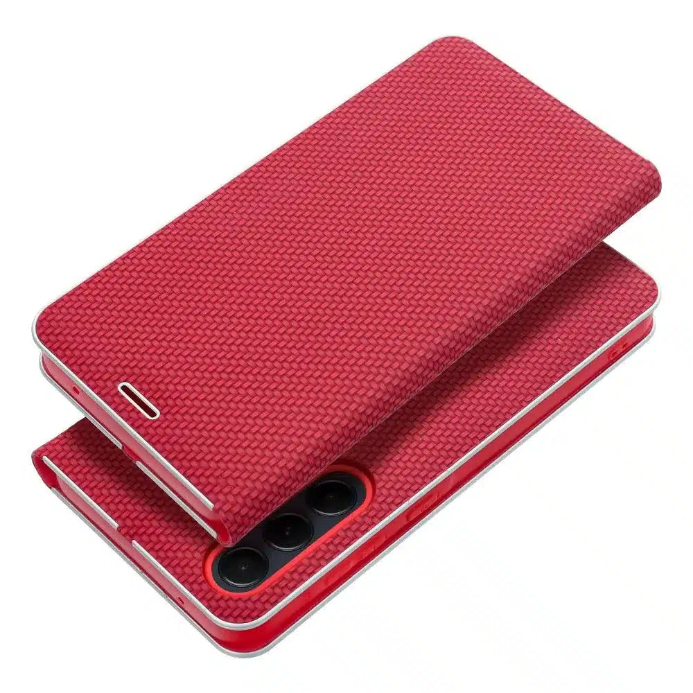 LUNA Book Carbon ovitek za SAMSUNG GALAXY A55 5G rdeča