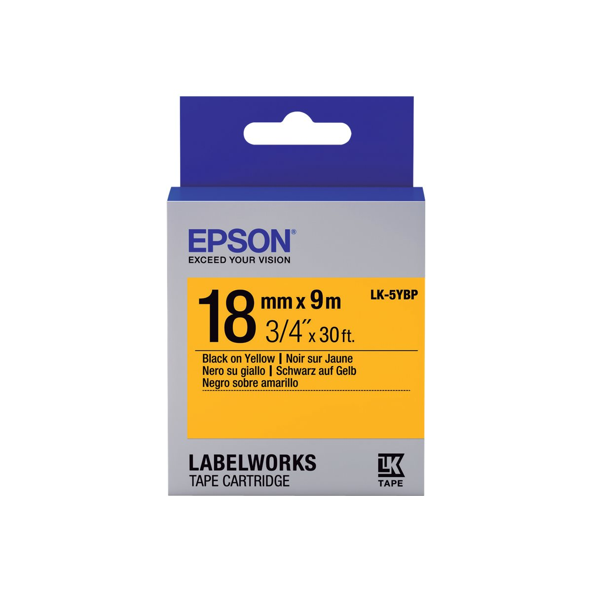 Epson LK-5YBP traka za izradu naljepnica Crno na žutom