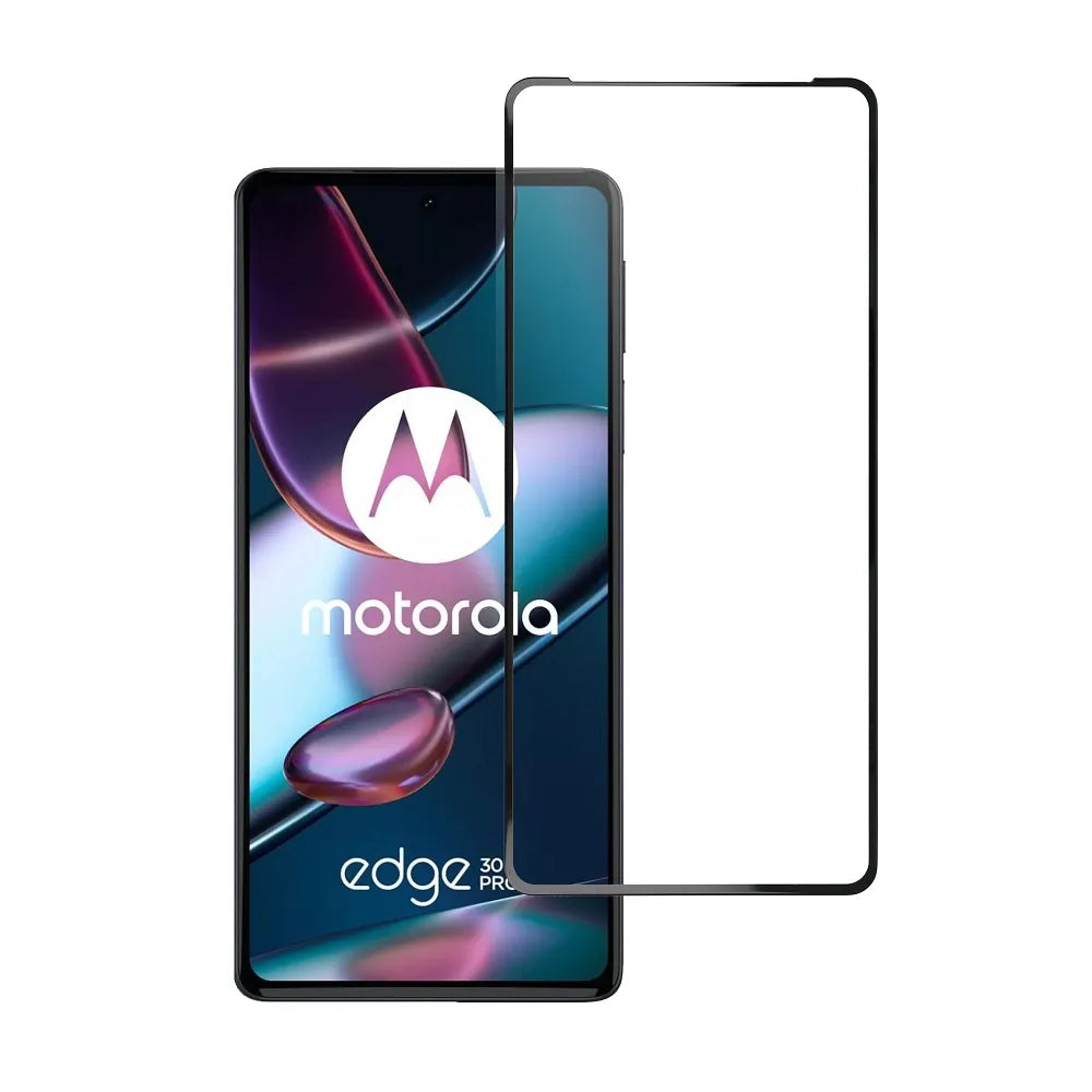 Blue Star kaljeno steklo z okvirjem za – Motorola Edge 30 Pro črno