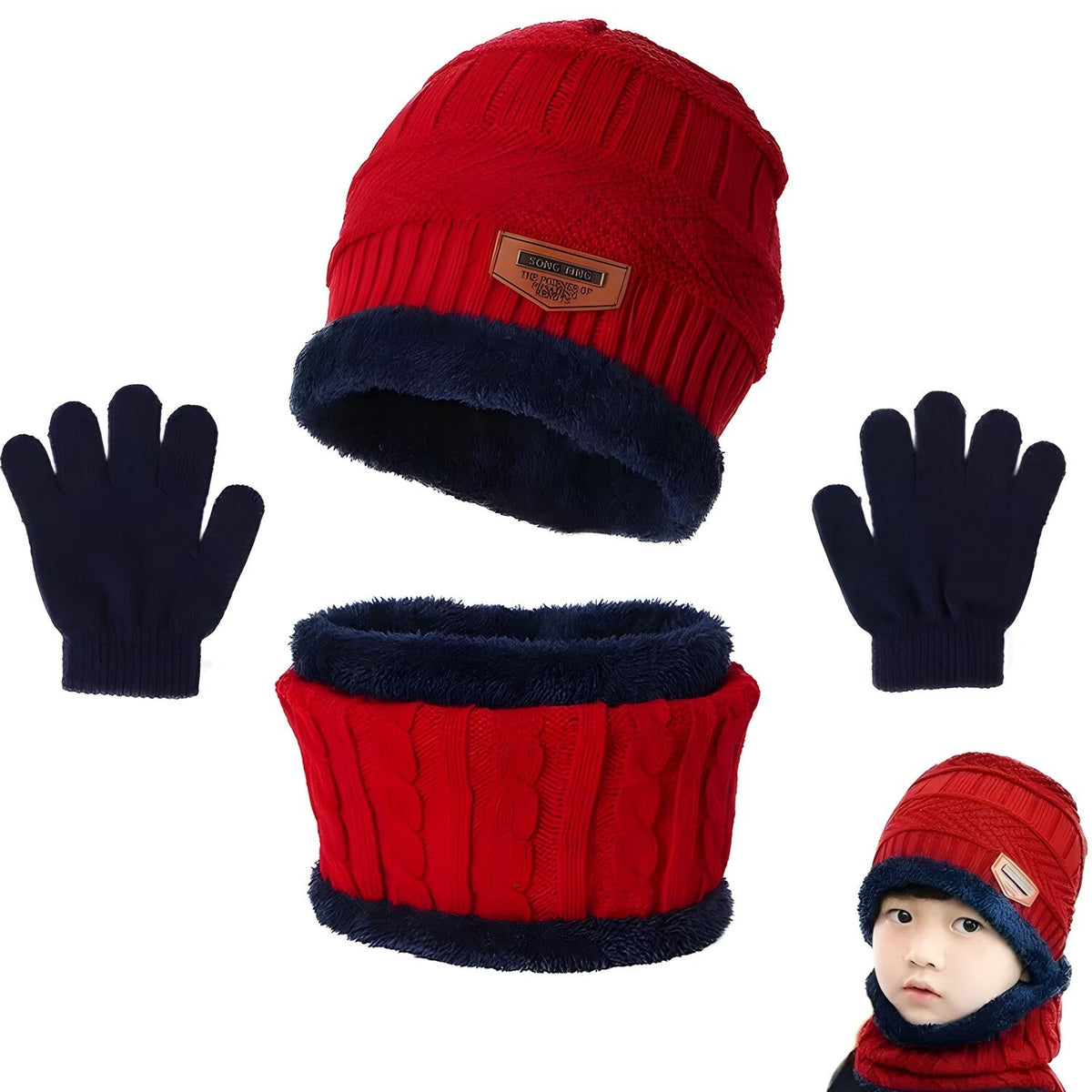 Dječji zimski set - Bordo