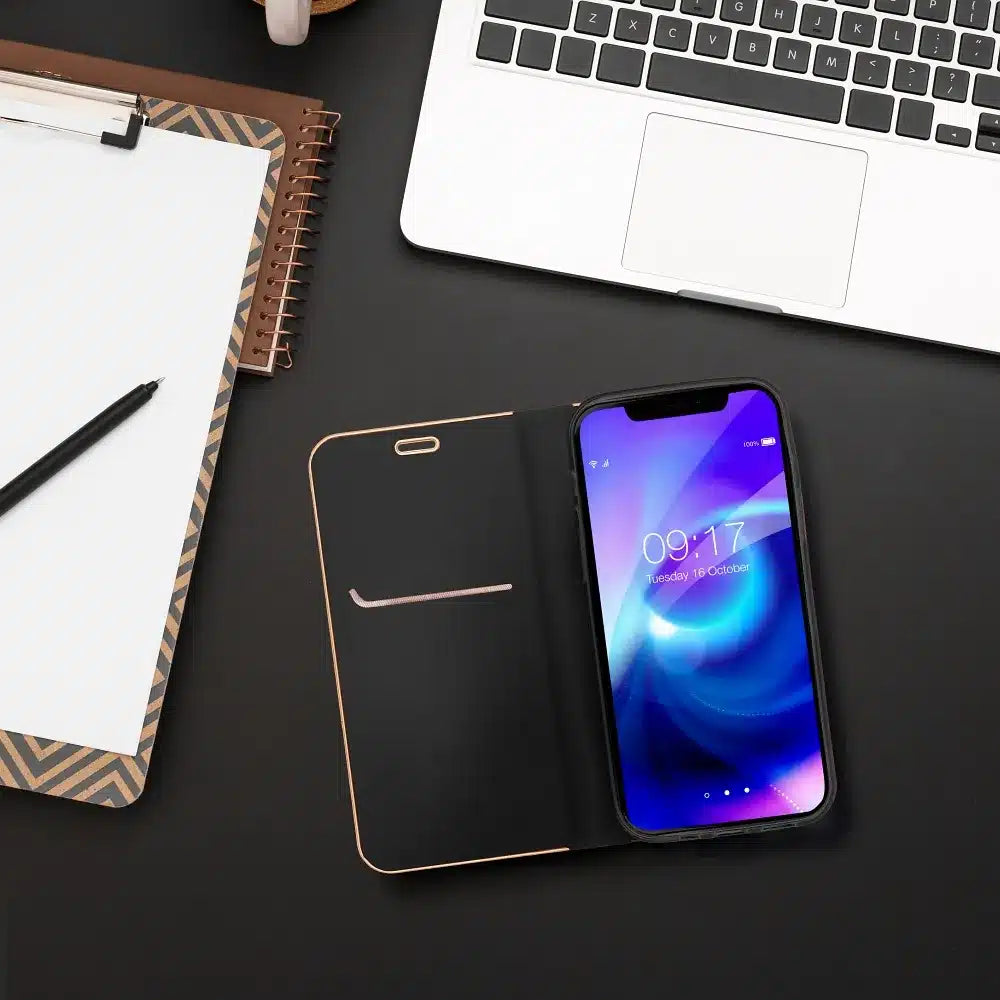 LUNA Book Gold etui za XIAOMI Redmi NOTE 12S črn