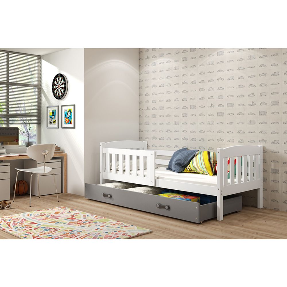 Krevet BMS Kubus + ladica 200x90 cm, BIA grafit