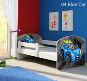 Dječji krevet ACMA s motivom, bočna bijela 180x80 cm 04 Blue Car