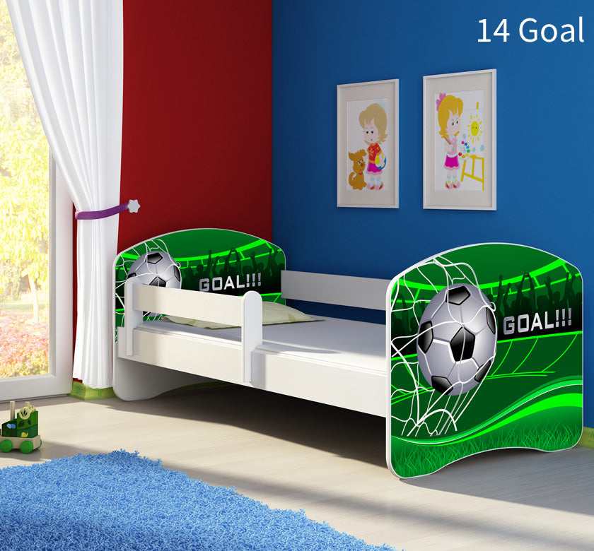 Dječji krevet ACMA s motivom, bočna bijela 180x80 cm 14 Goal