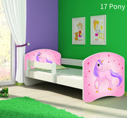 Dječji krevet ACMA s motivom, bočna bijela 180x80 cm 17 Pony