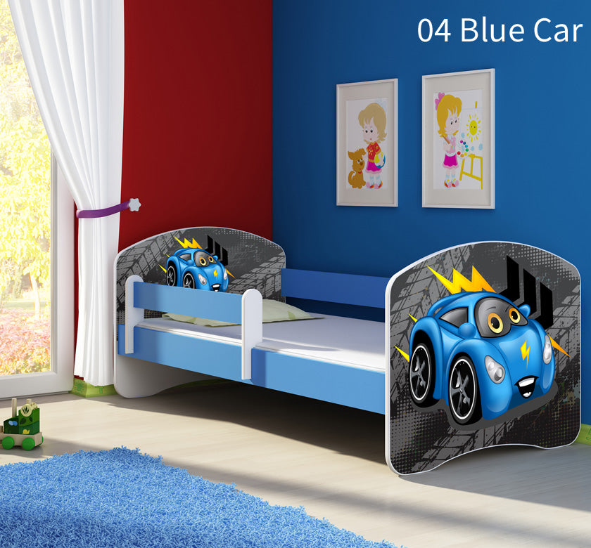 Dječji krevet ACMA s motivom, bočna plava 180x80 cm 04 Blue Car