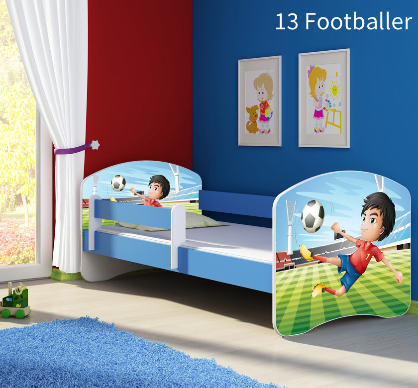 Dječji krevet ACMA s motivom, bočna plava 160x80 cm 13 Footballer