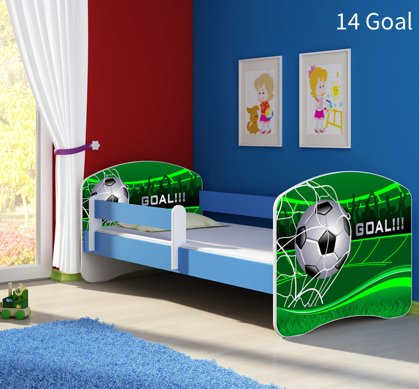 Dječji krevet ACMA s motivom, bočna plava 160x80 cm 14 Goal