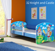 Dječji krevet ACMA s motivom, bočna plava 160x80 cm 32 Knight