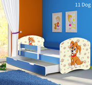 Dječji krevet ACMA s motivom, bočna plava + ladica 180x80 cm 11 Dog