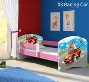 Dječji krevet ACMA s motivom, bočna roza 160x80 cm 03 Racing Car