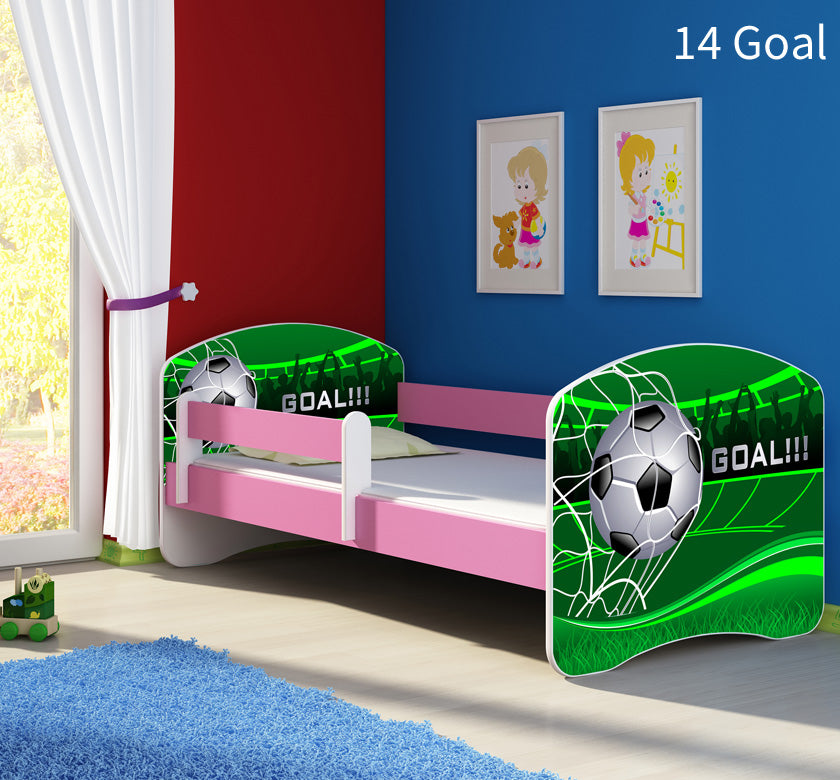 Dječji krevet ACMA s motivom, bočna roza 160x80 cm 14 Goal